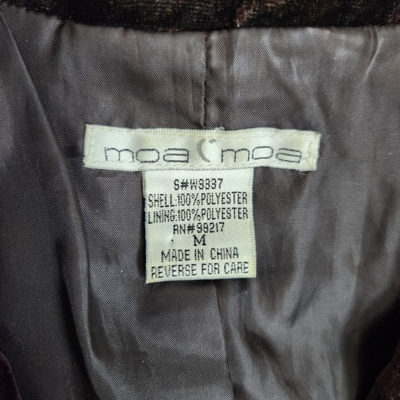 Alice Cullen Alternative Brown Velvet Y2K Short Sleeve Blazer Size M Twilight - Picture 9 of 12